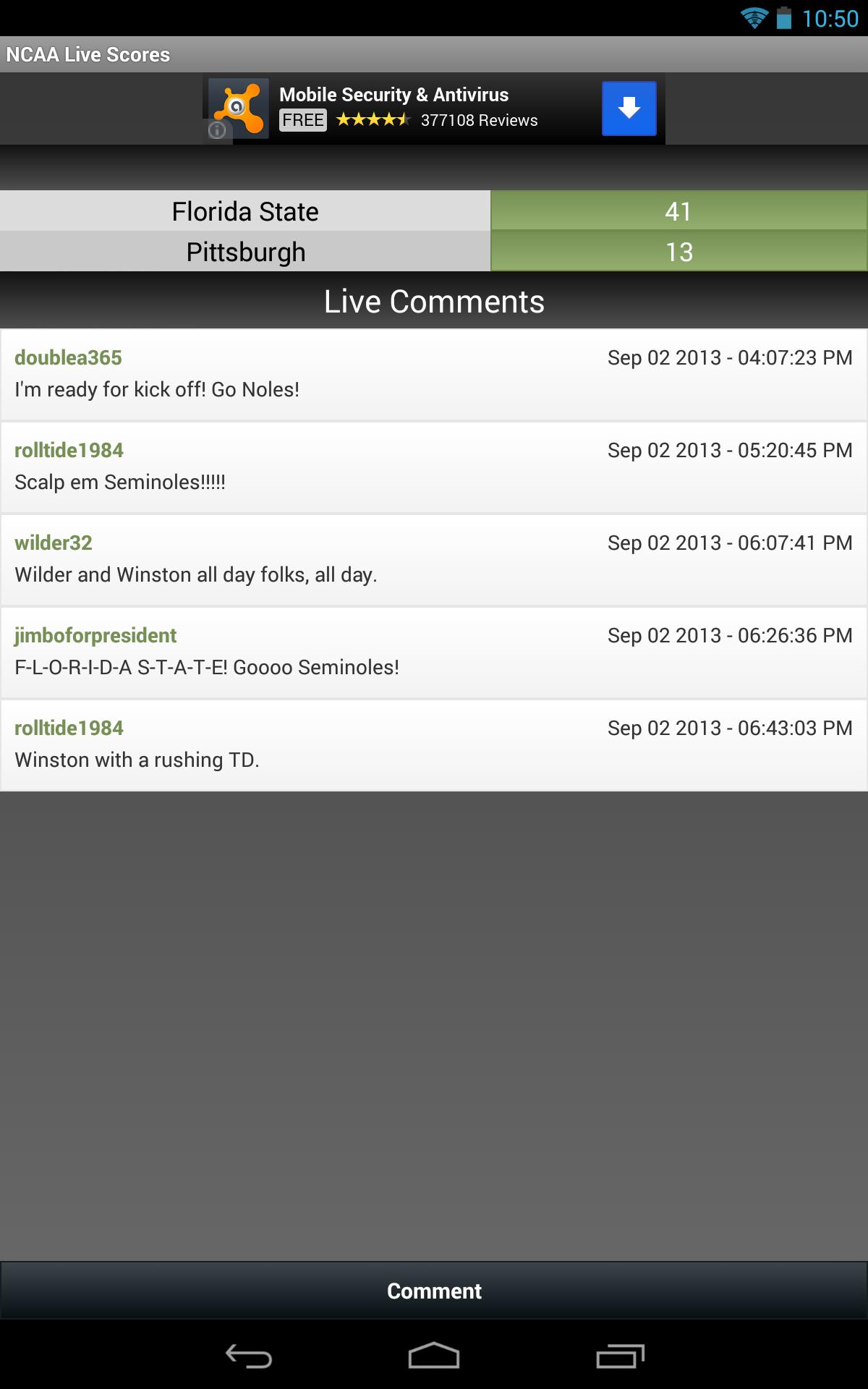 NCAA Football Live Scores FREE