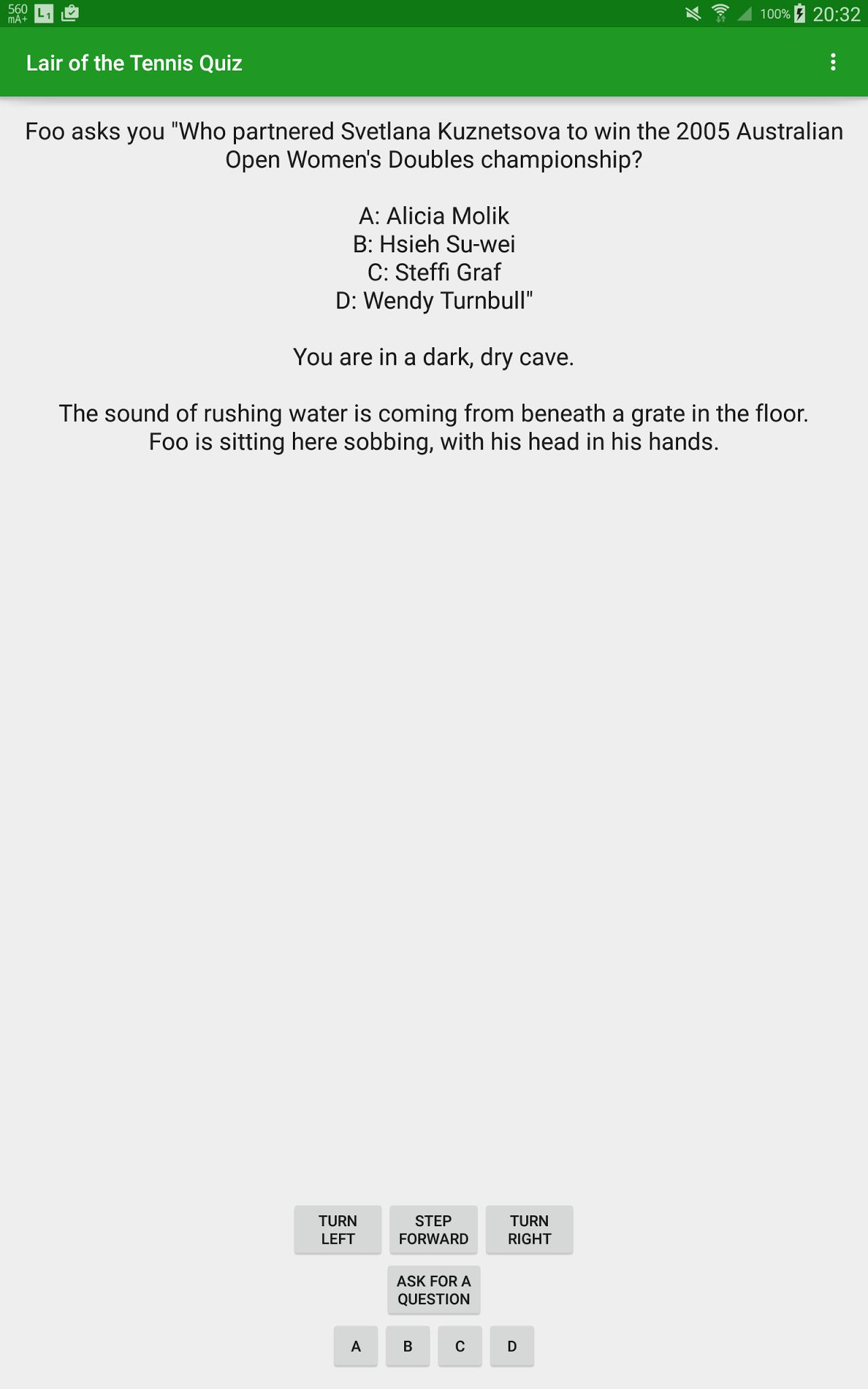 Lair of the Tennis Quiz