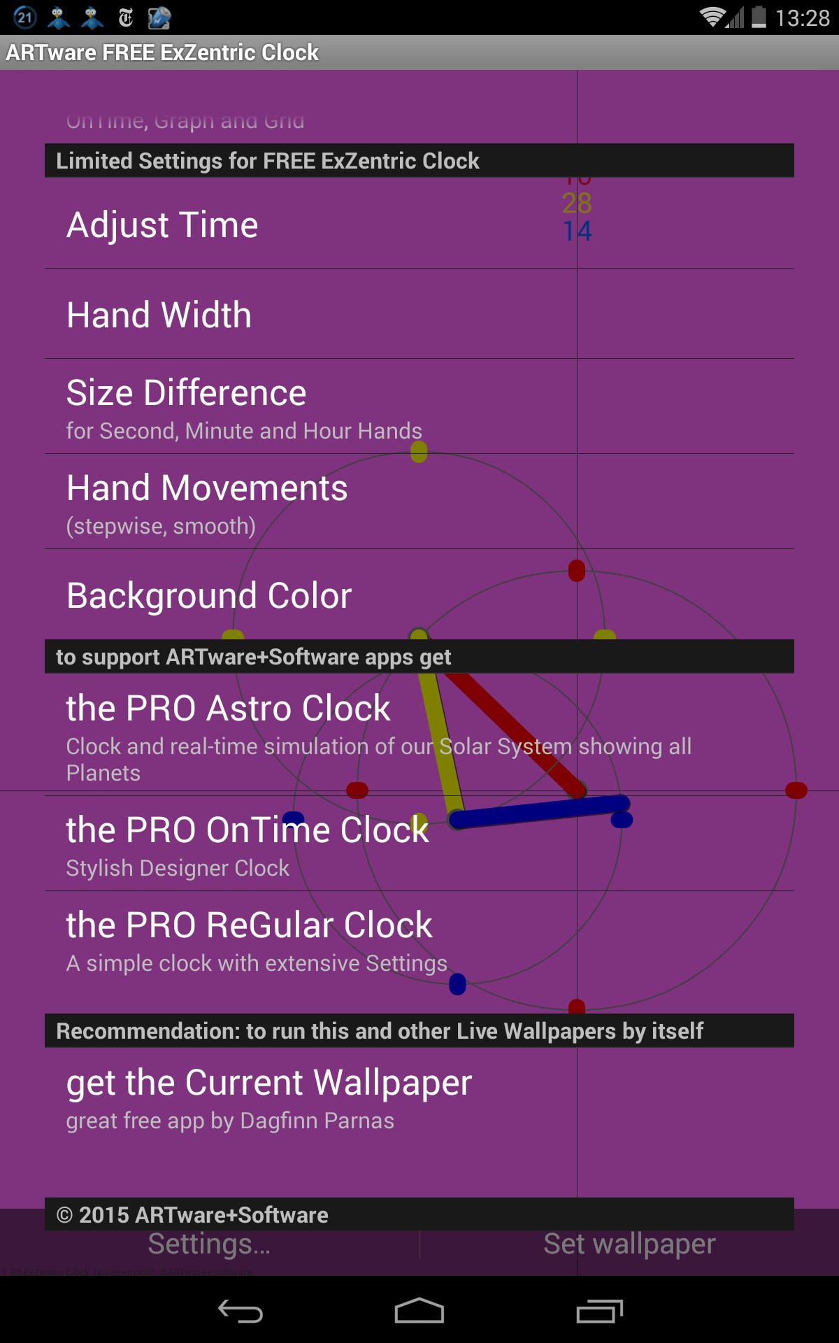 ExZentric Clock Live Wallpaper