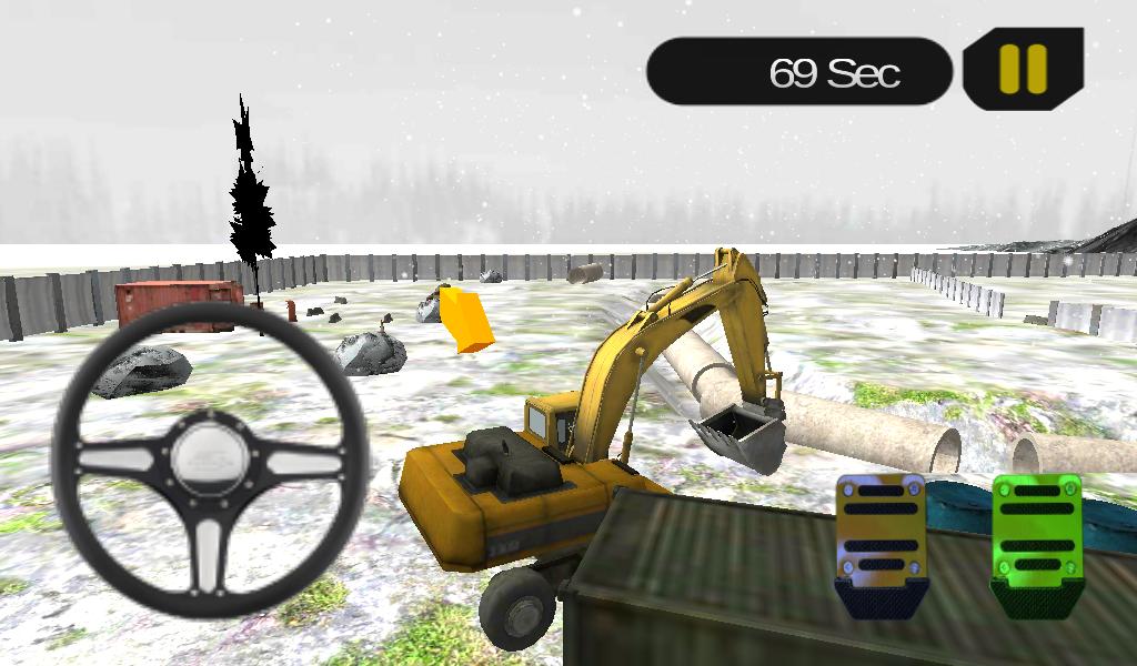 Crane Sim Heavy Excavator Snow