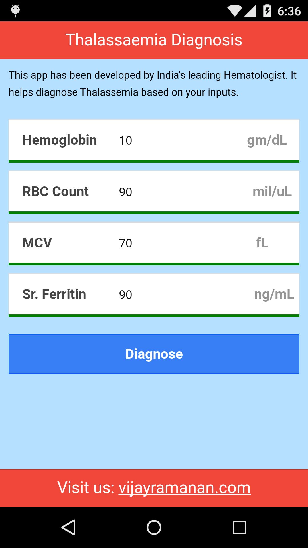 Thalassaemia Diagnosis