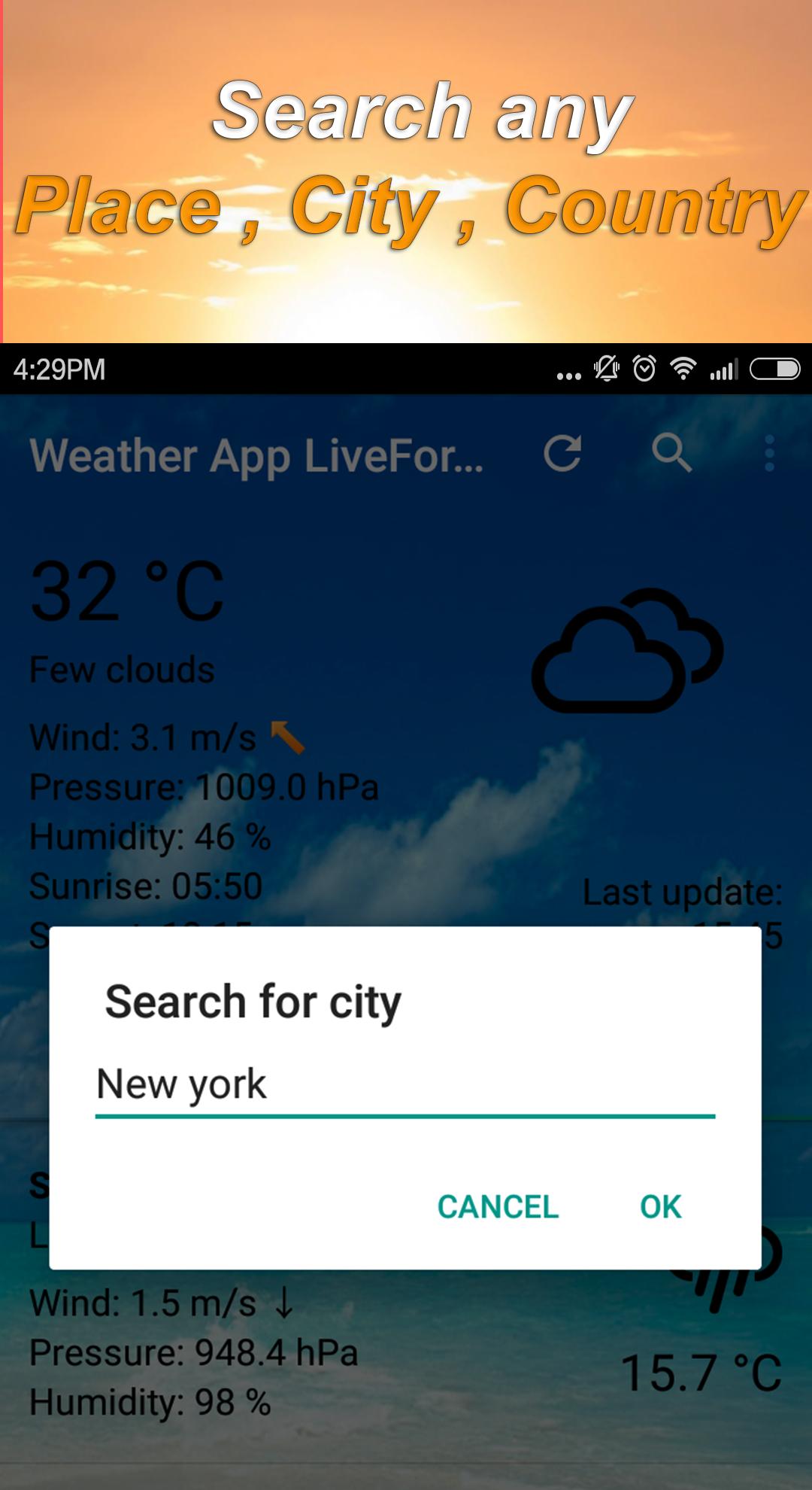 Weather App Live Forcast - Wind Speed - Widget