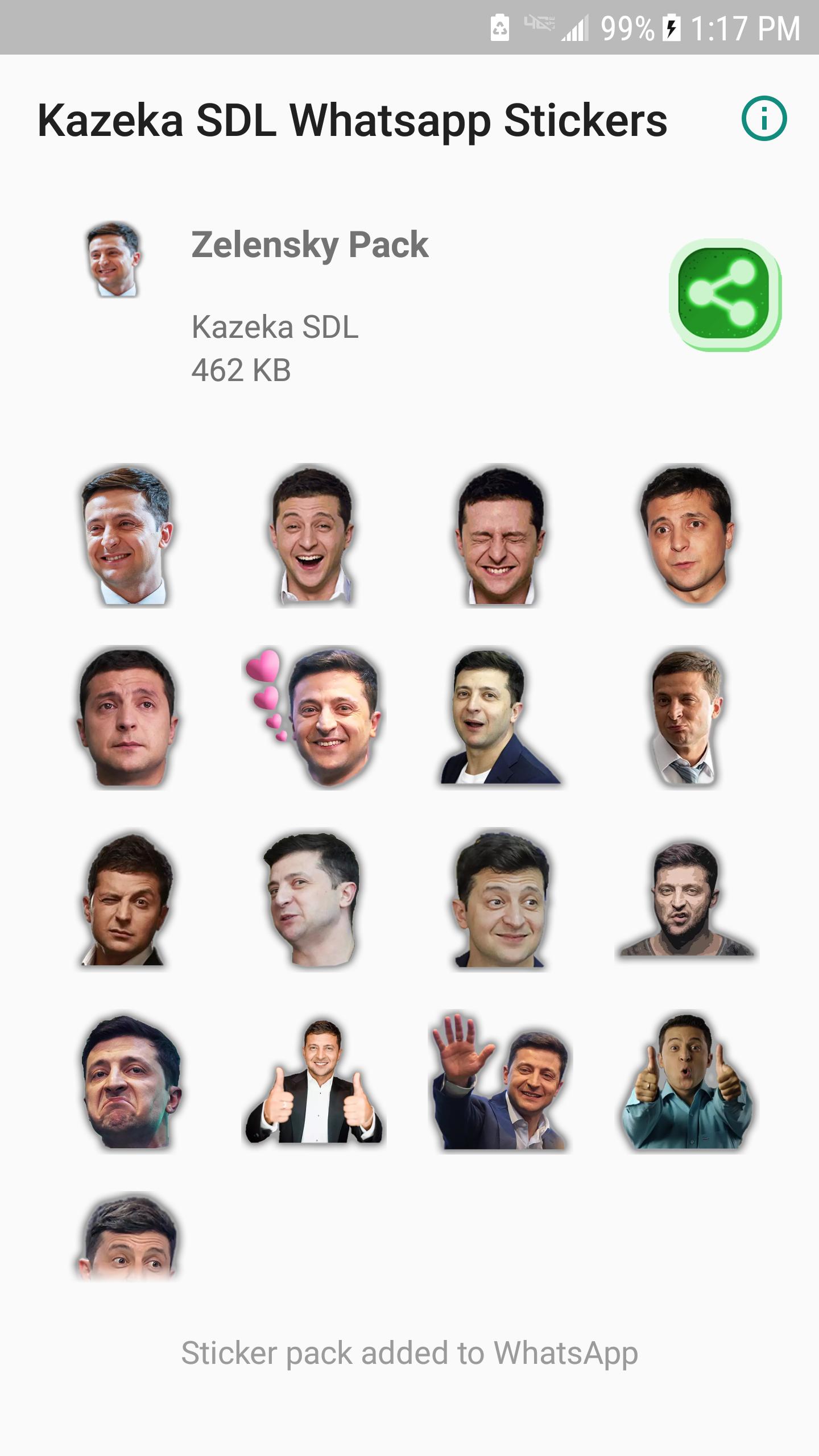 WAStickers: President Zelensky