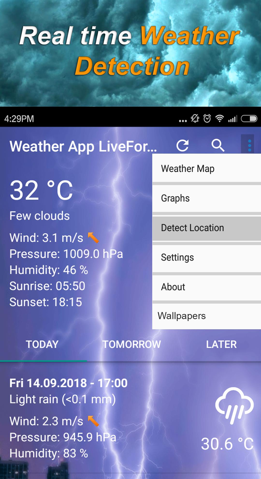 Weather App Live Forcast - Wind Speed - Widget