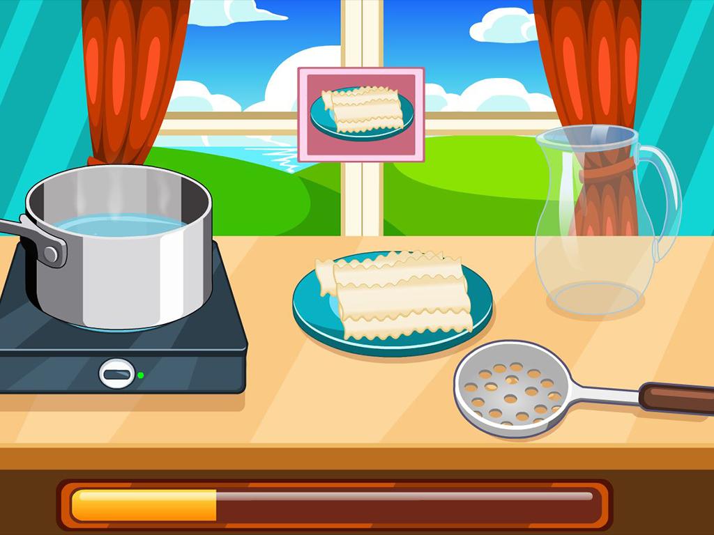 Beef taco lasagna cooking game
