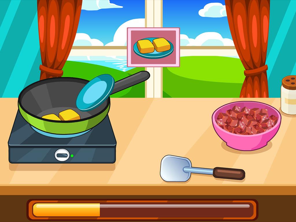 Beef taco lasagna cooking game