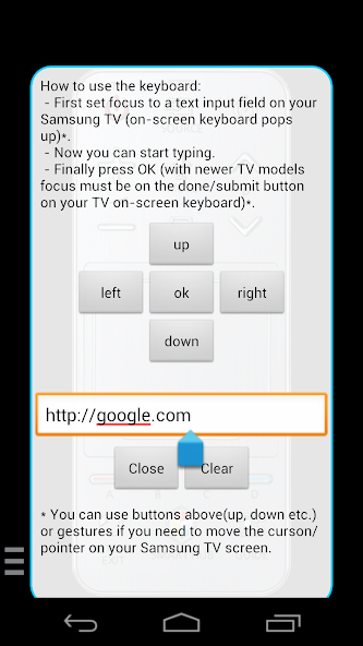 Touchpad remote for Samsung TV