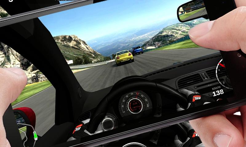 City Traffic Driving in Car