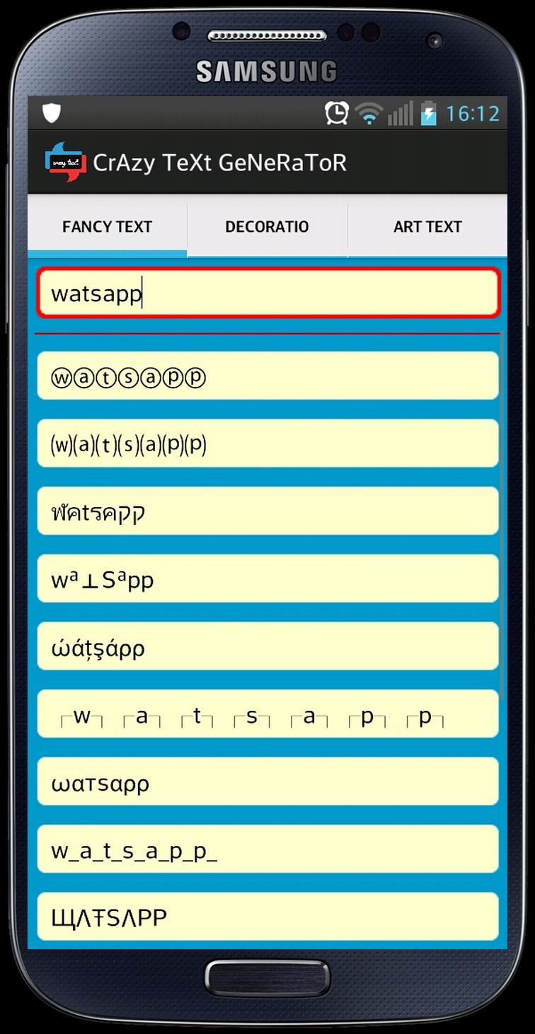 CrAzy TeXt for WhatsApp chat