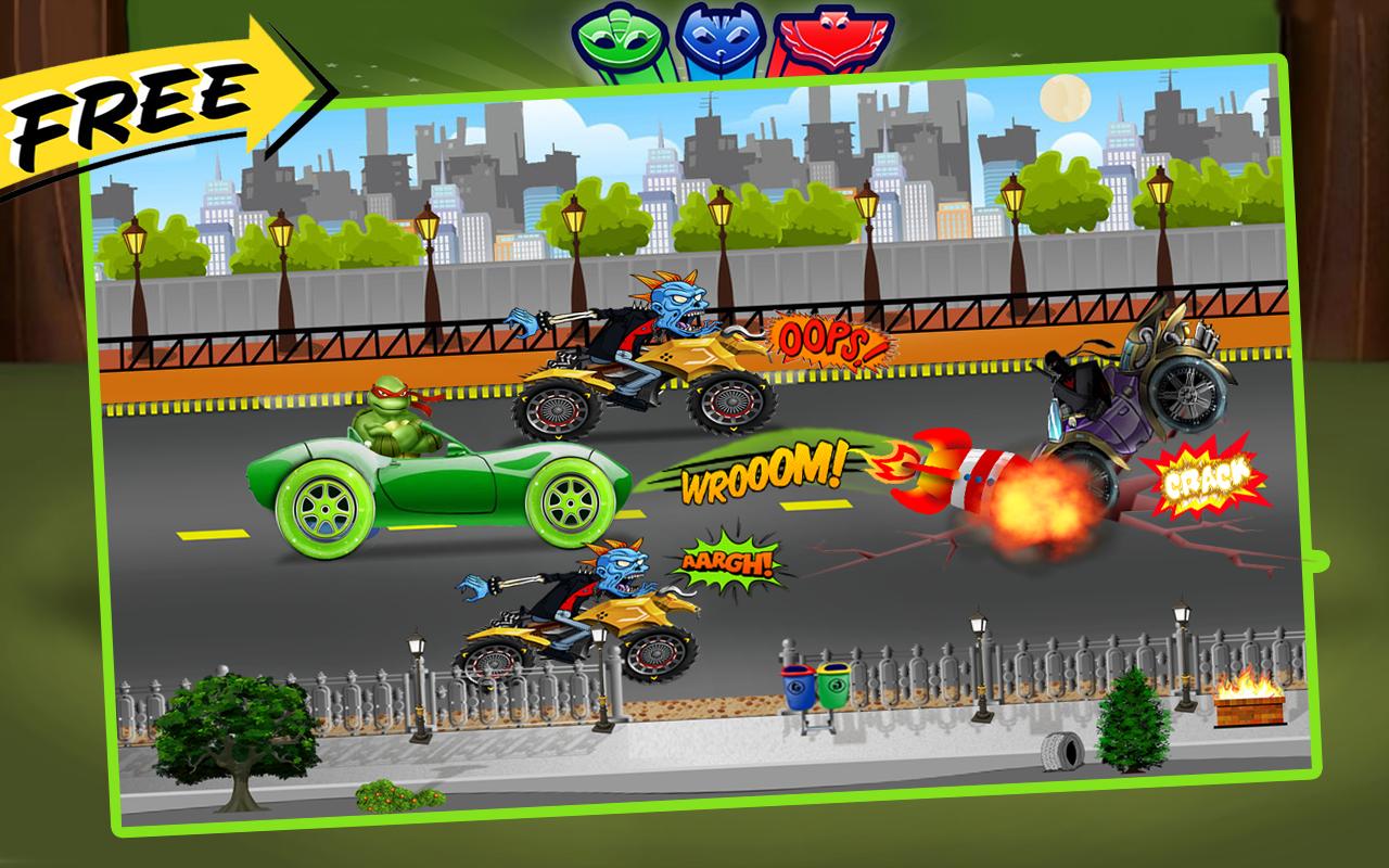 Turtle Car Ninja Battle Road