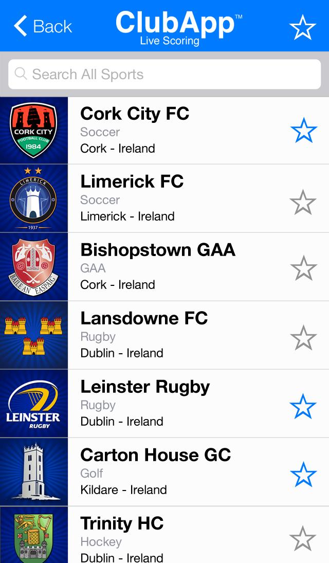 ClubApp Live Scoring