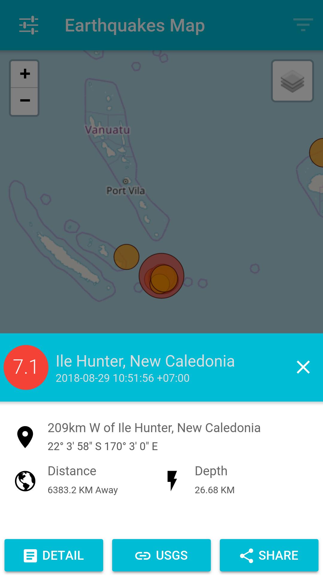 Gempa - USGS Earthquakes report