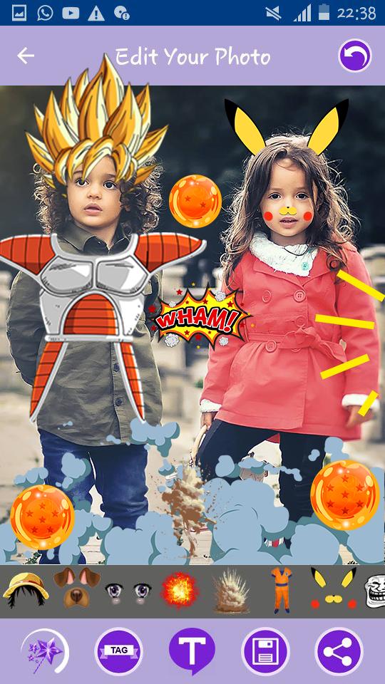 Manga photo stickers