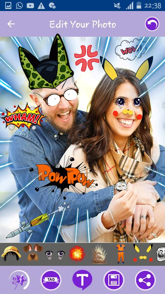 Manga photo stickers