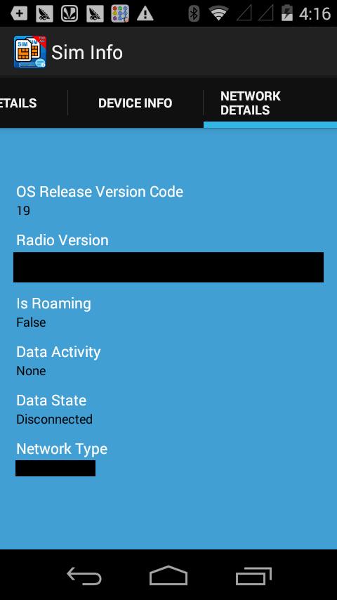 SIM Card Information