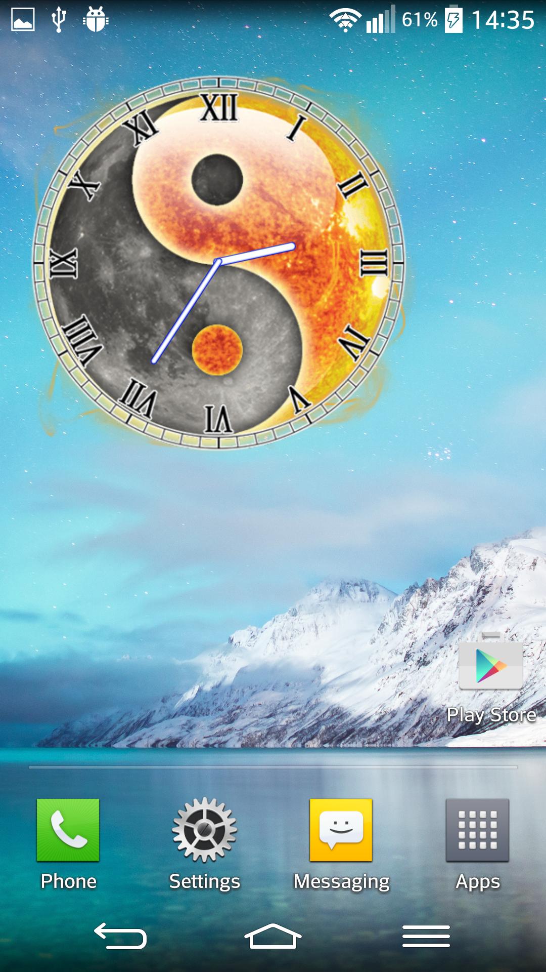 Yin Yang Clock Widget