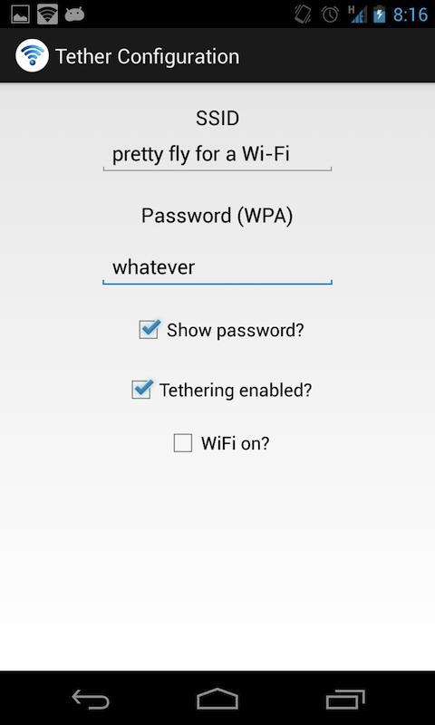 Simple Tether Configuration