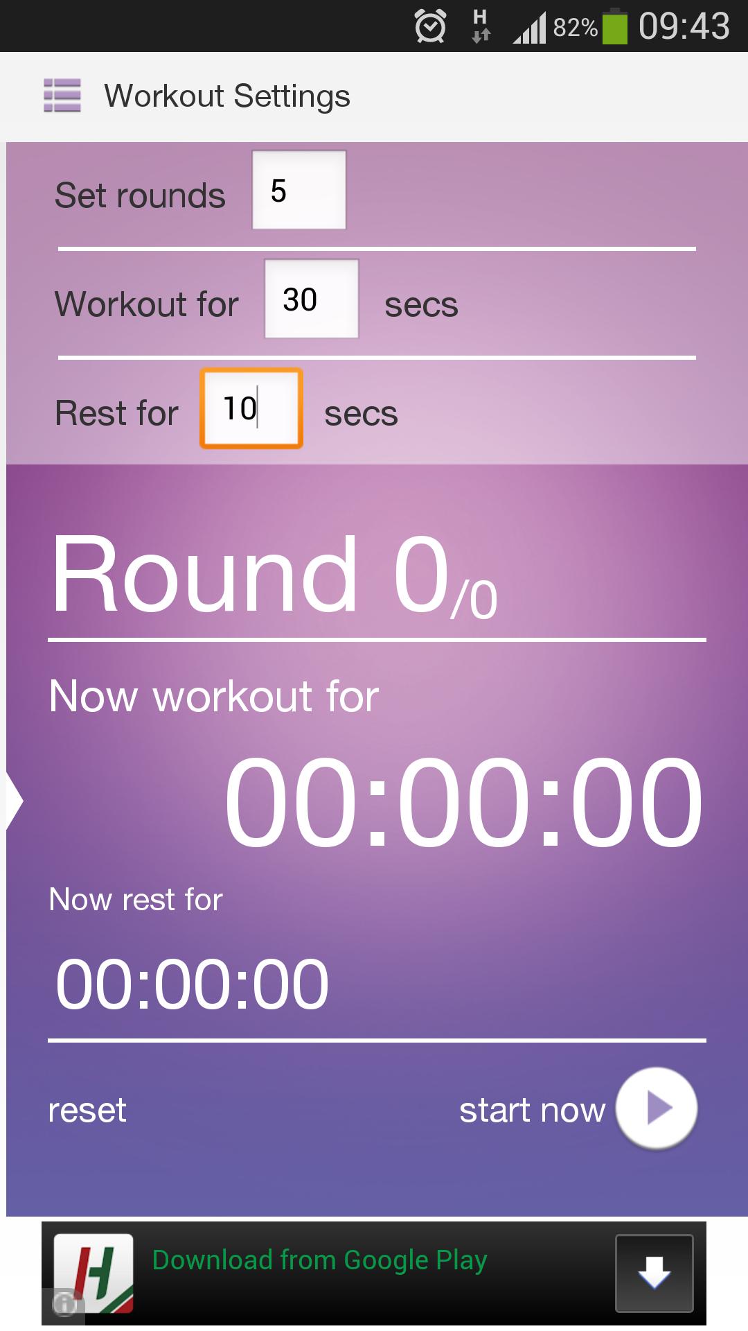 HIIT Exercise & Workout Timer