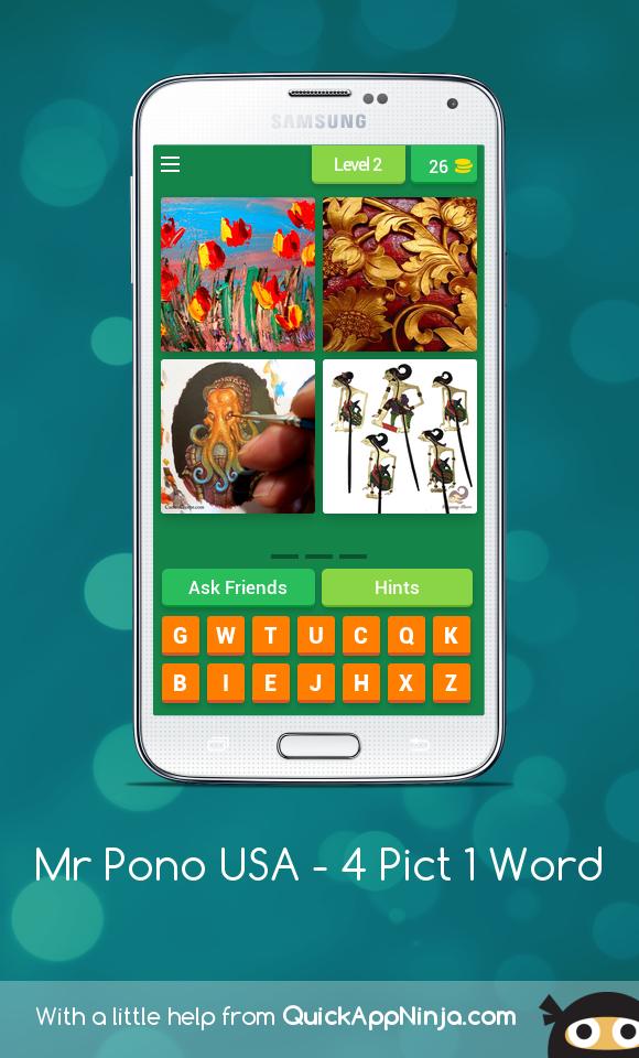 Mr Pono USA - 4 Pict 1 Word