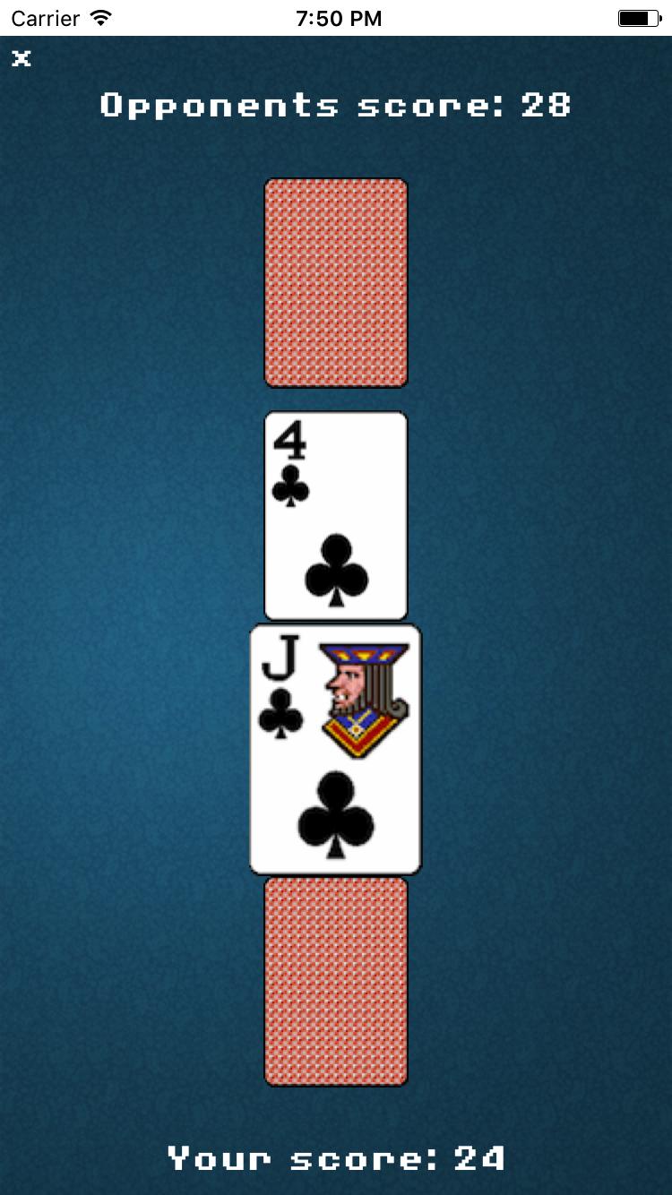 Mobile War Card Game