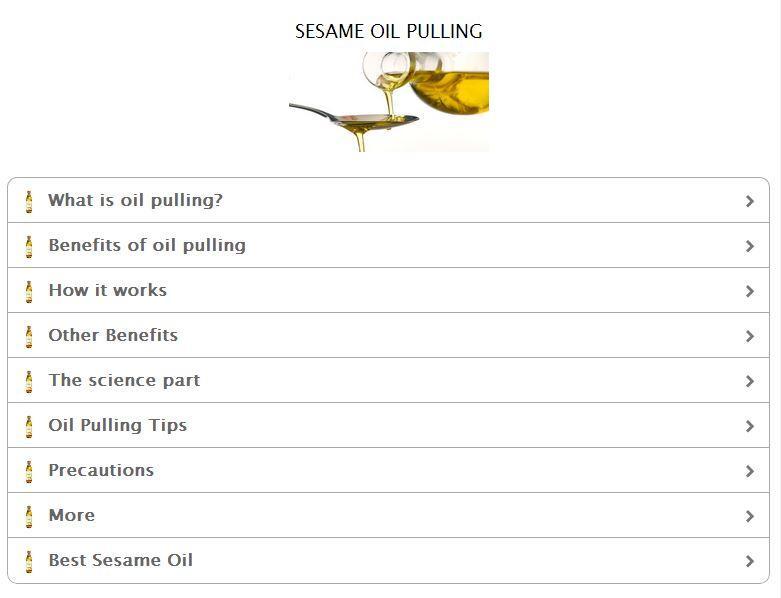 Sesame Oil Pulling
