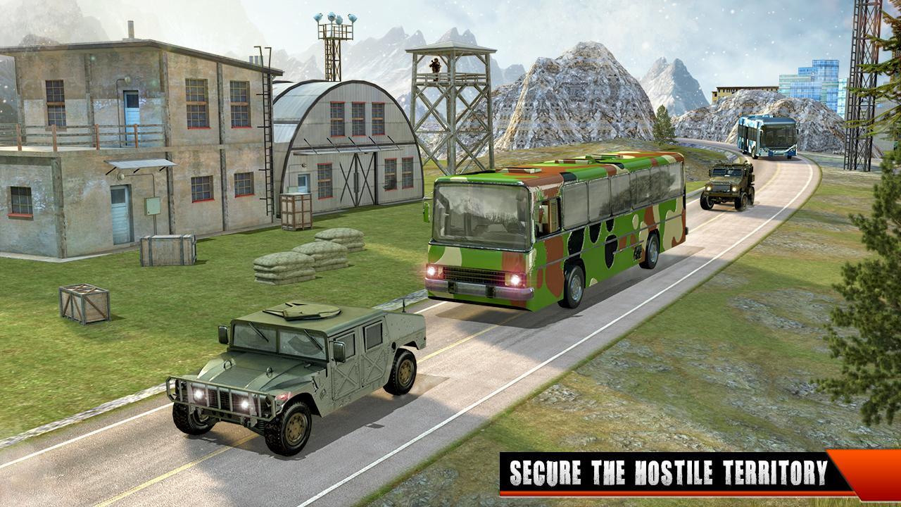 Mountain Army Bus Driving 2019:  GBT Bus Games 3D