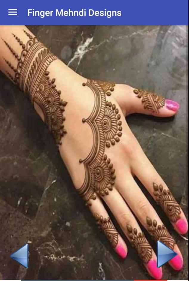 Fingers Mehndi Design