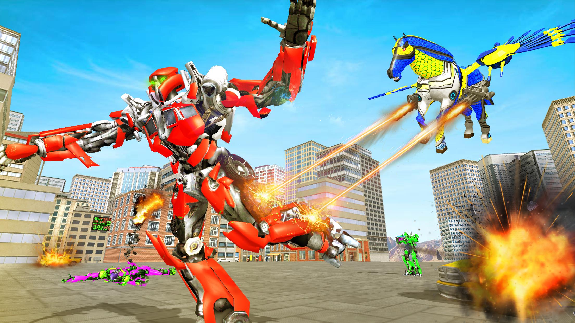 Flying Horse Robot Transformation Simulator