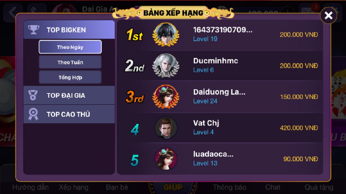 Danh bai, game bai doi thuong