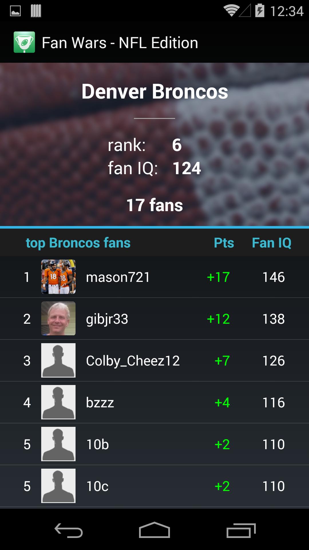 Fan Wars - NFL edition