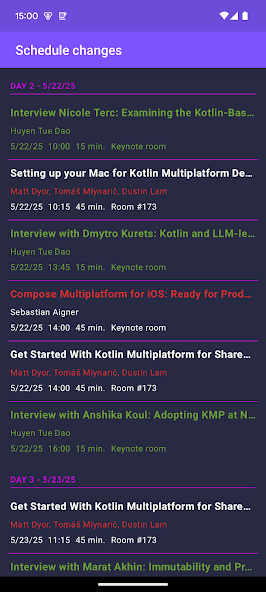 KotlinConf 2025 Schedule