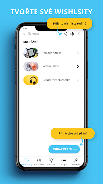 Volo wishlist - Gift registry