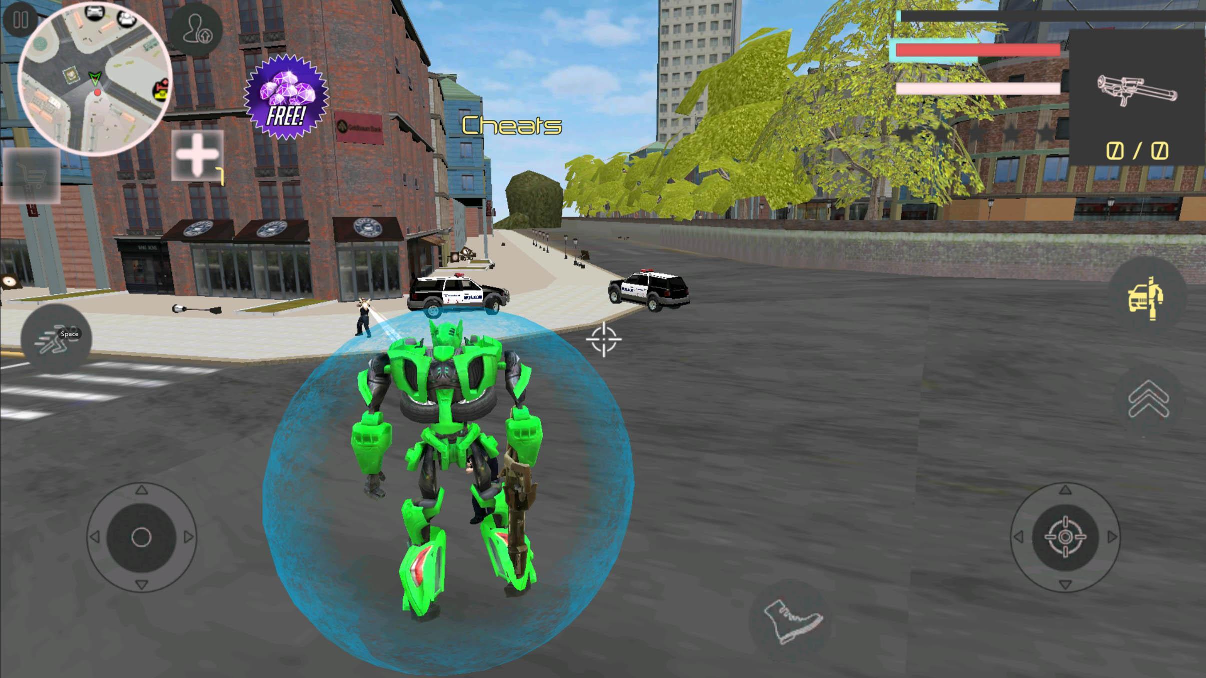 Robot War Car Transform: Crime City Robot Games