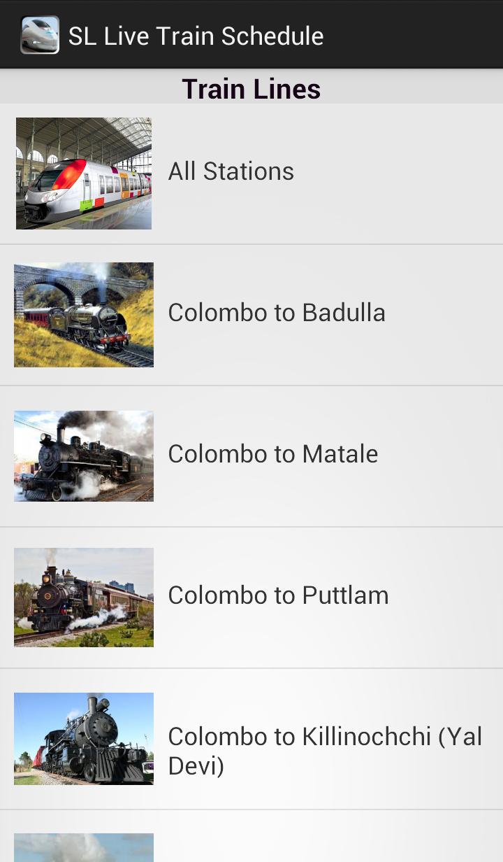 Sri Lankan Live Train Schedule