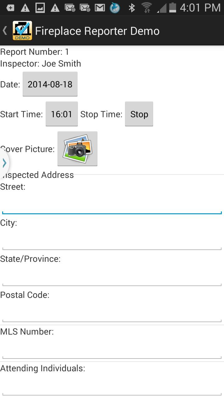 Fireplace Reporter Pro Demo