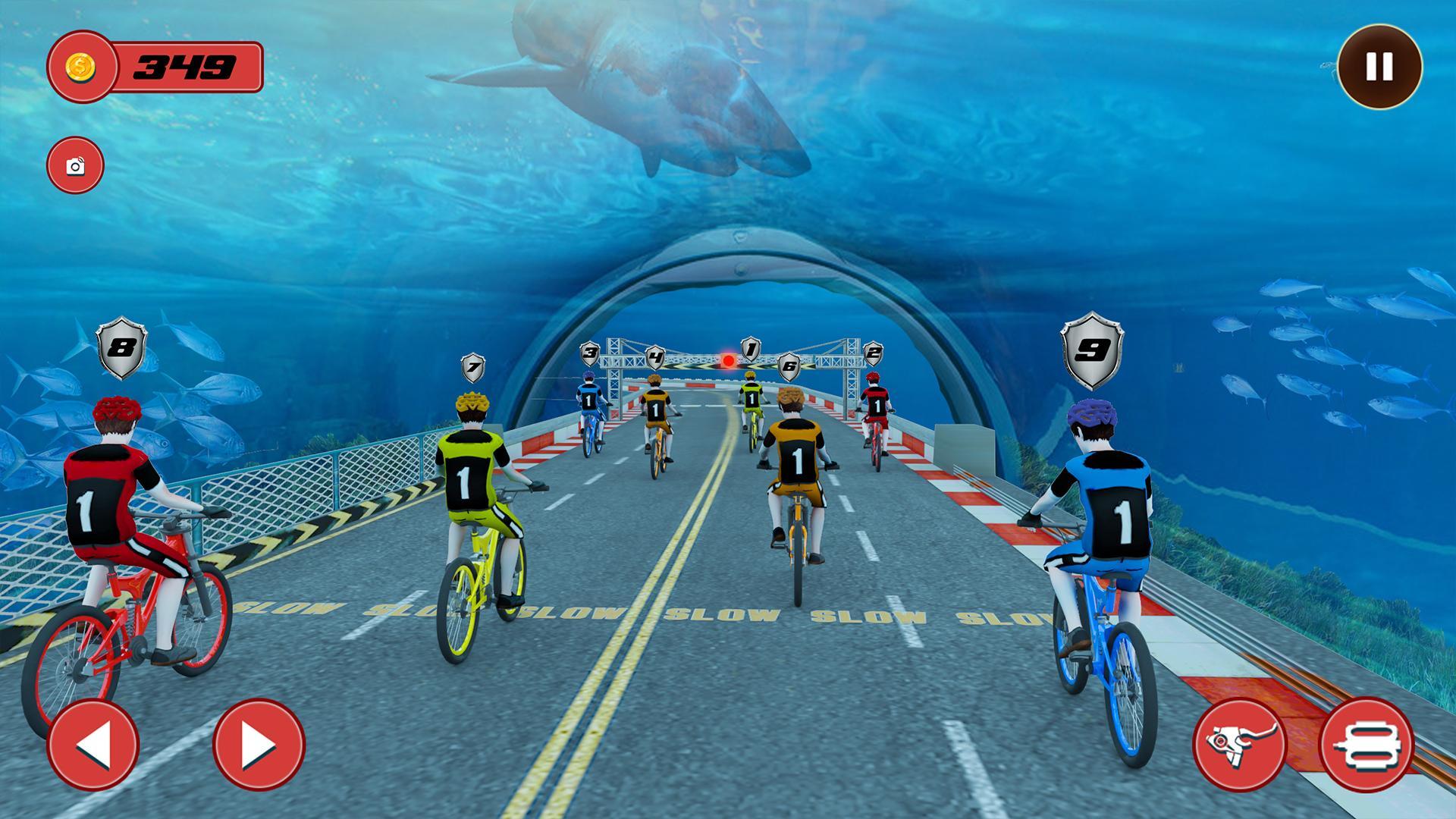 Underwater Stunt Bicycle Race