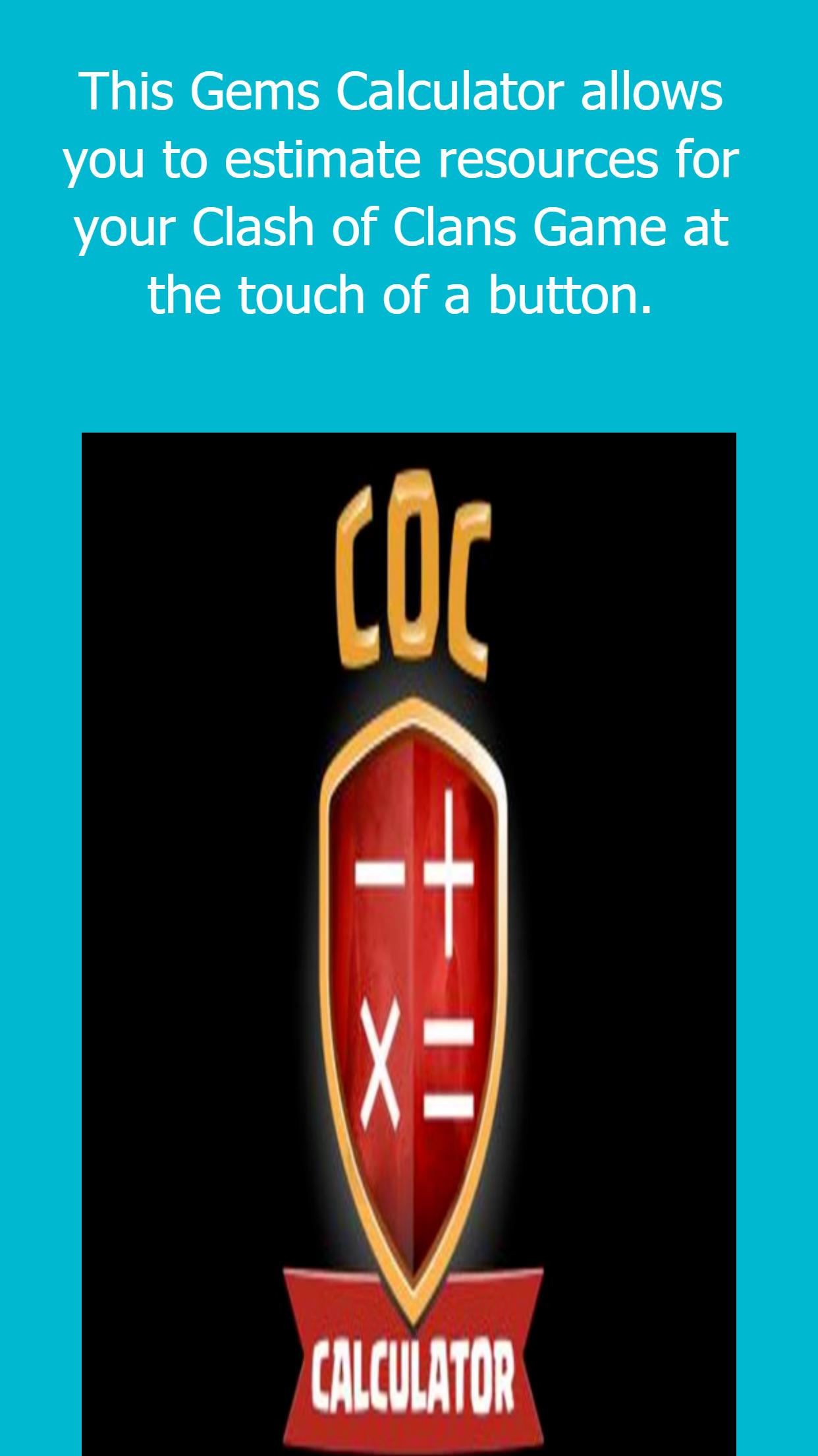 Gems Calculator For COC