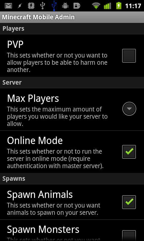 Mobile Admin for Minecraft (F)