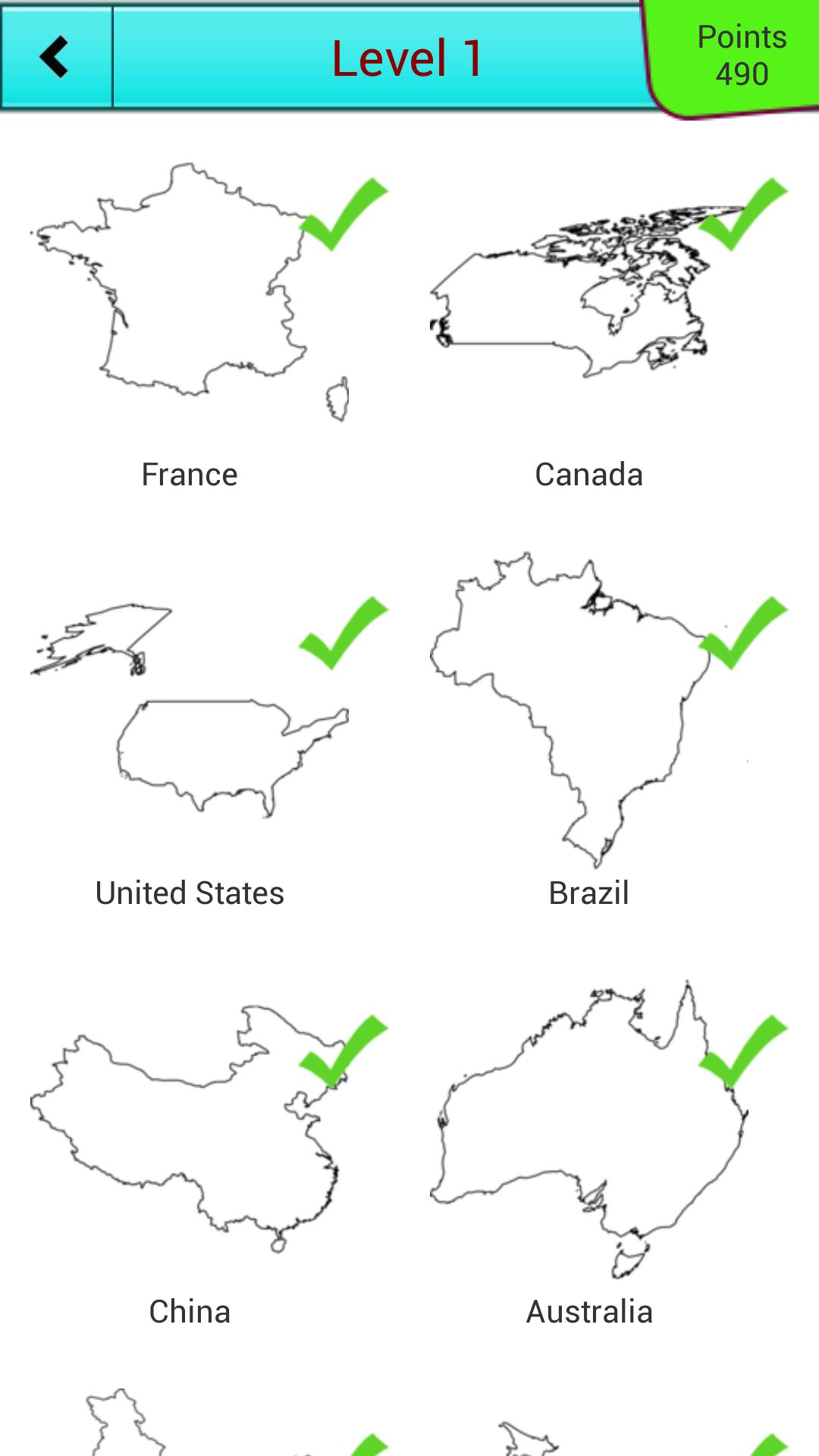 Country Outline Quiz