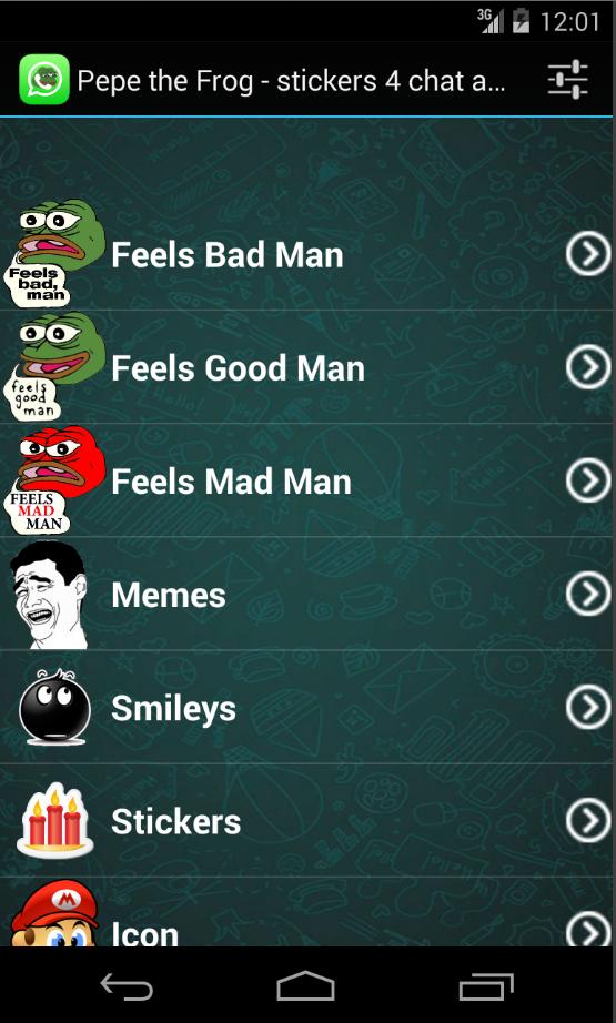 Pepe the Frog, stickers 4 chat