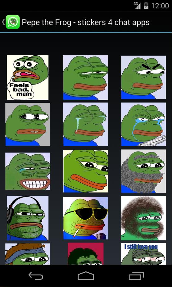 Pepe the Frog, stickers 4 chat