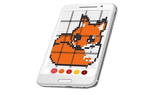 sand-box ; coloring drawing color by number