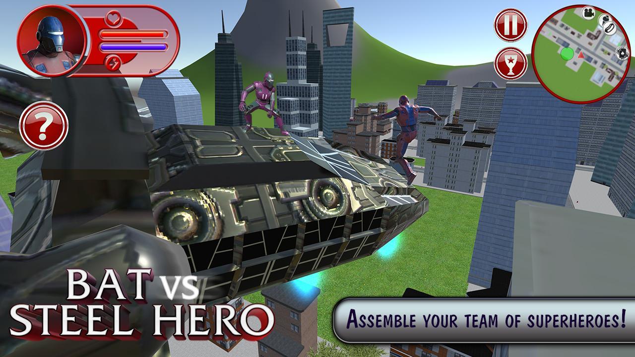 Bat vs Steel Hero