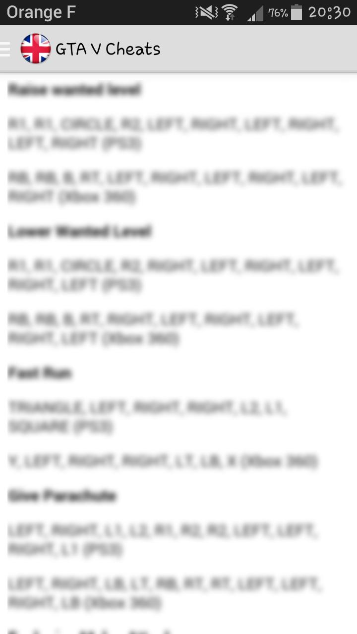 Application code for GTA