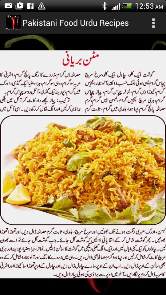 Pakistani Food Recipes in Urdu