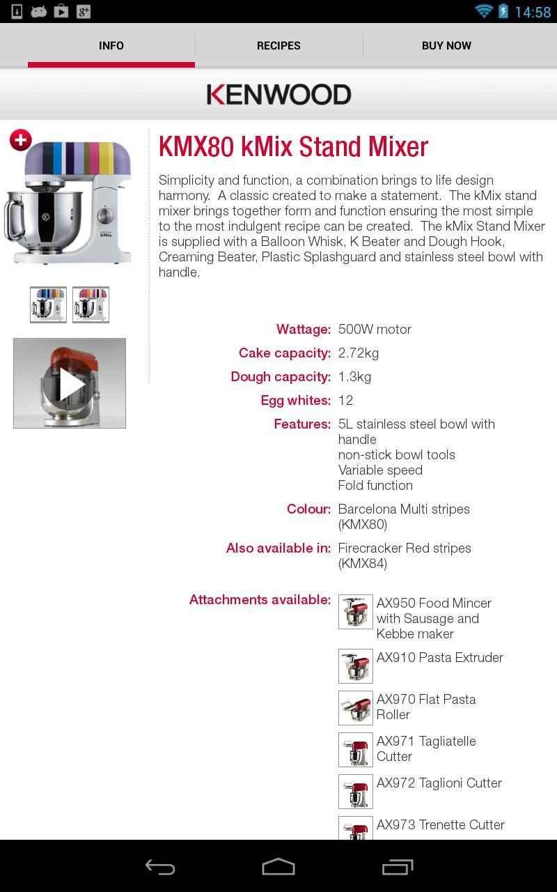 Kenwood Kitchen Recipe App