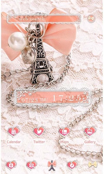 Cute Theme-Girly Eiffel Tower-