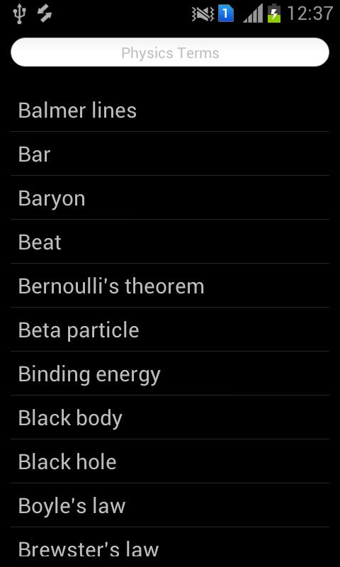 Physics Terms