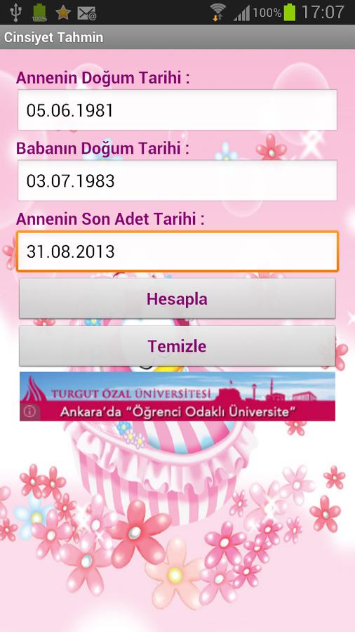 Baby Gender Calculator