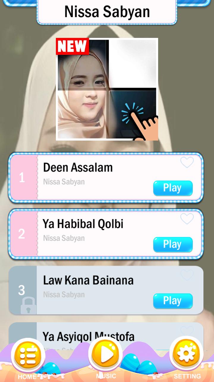 Nissa Sabyan Piano Tiles Games